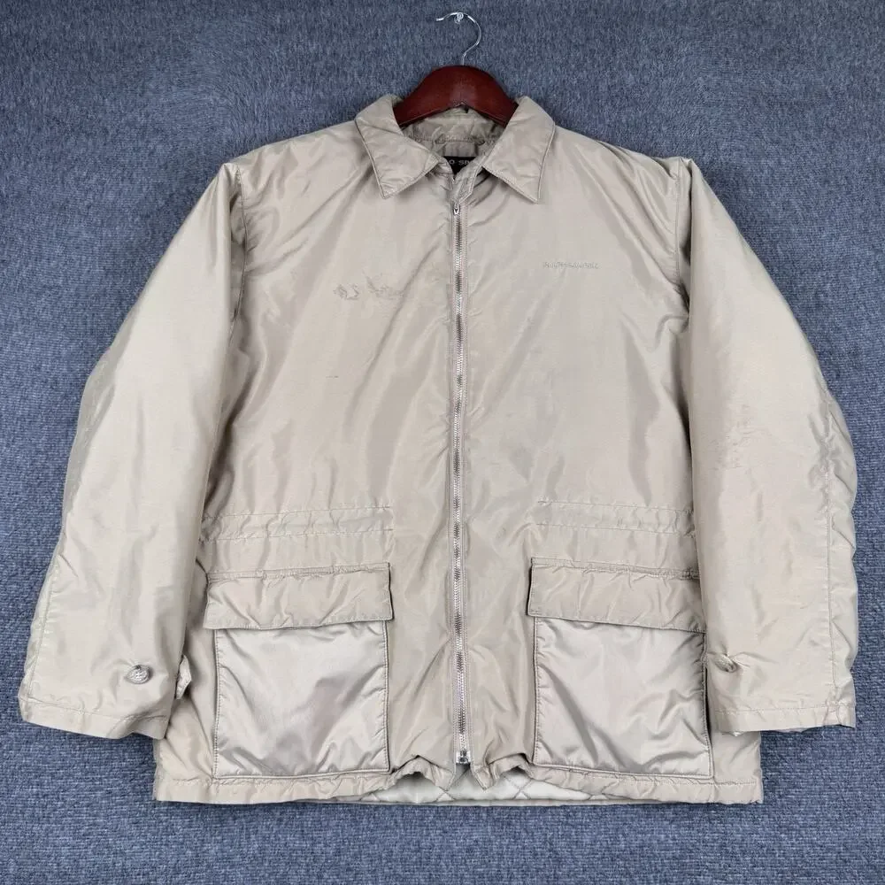 Vintage Polo Sport Ralph Lauren Jacket Mens Large Tan Heavyweight‎ Workwear